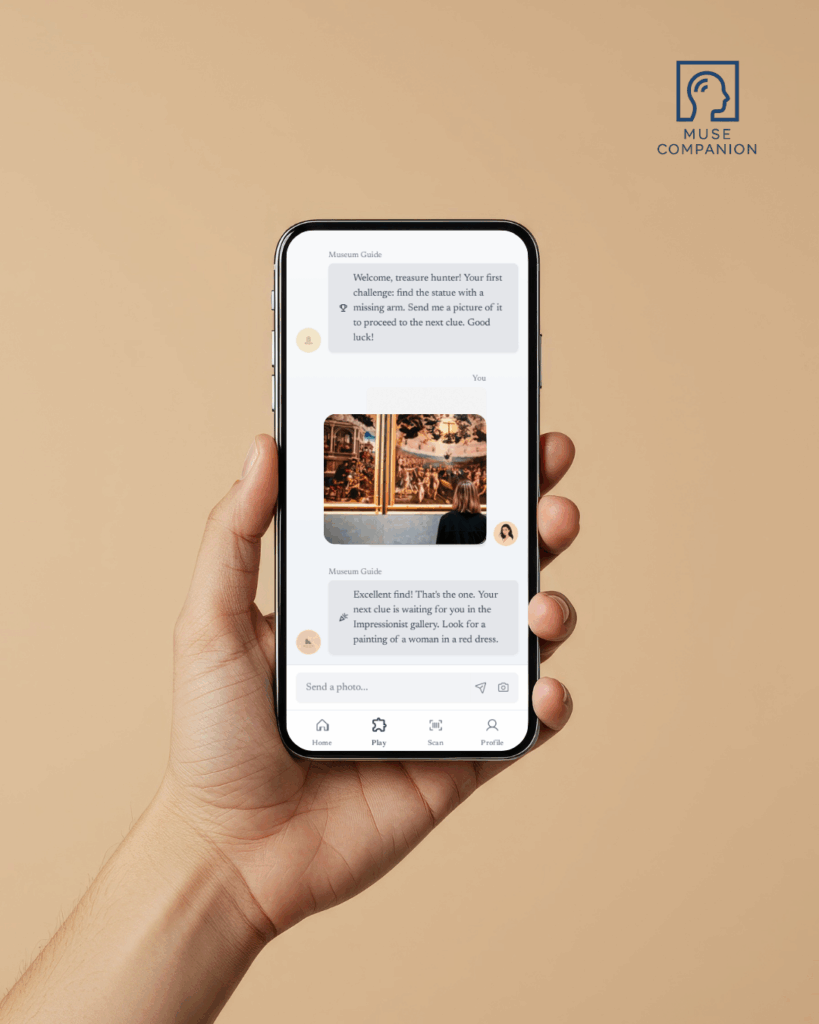 Screen of the Muse Companion prototype